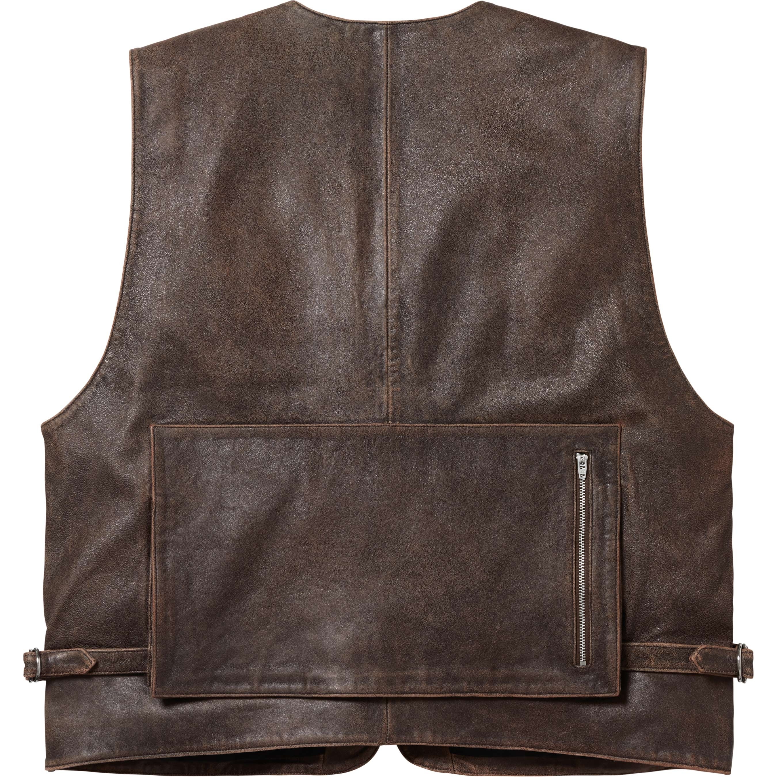 Leather Cargo Vest view 10
